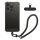 Pouzdro Kwmobile s odnímatelným šňůrkou pro Apple iPhone 15 Pro, průhledné/černé, silikonové, KWM000022TQ001C
