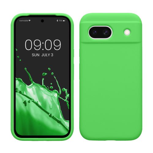 Pouzdro Kwmobile pro Google Pixel 8a, zelené, silikonové, KWM000020KQ025C