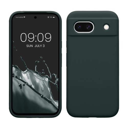 Pouzdro Kwmobile pro Google Pixel 8a, tmavě zelené, silikonové, KWM000020KQ028C
