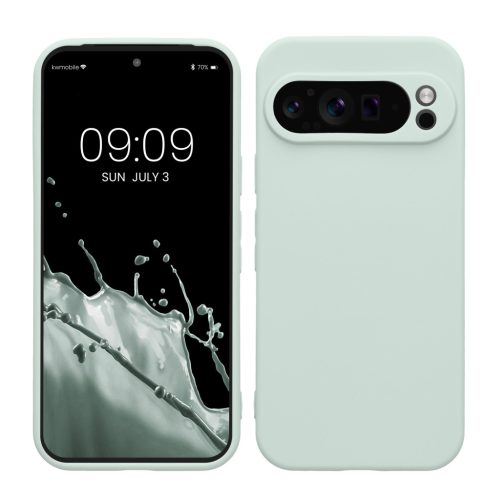 Pouzdro Kwmobile pro Google Pixel 9 Pro, světle zelené, silikonové, KWM000020PH005C
