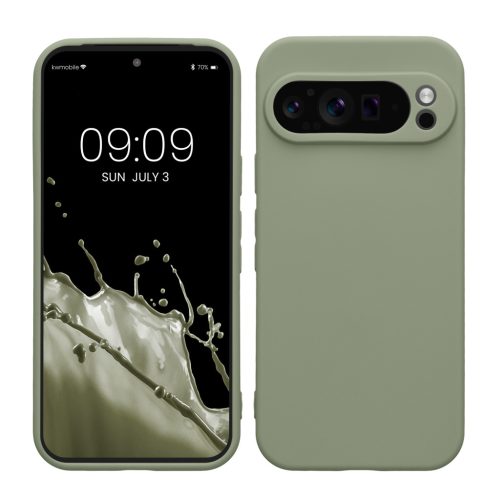Pouzdro Kwmobile pro Google Pixel 9 Pro, světle zelené, silikonové, KWM000020PH009C