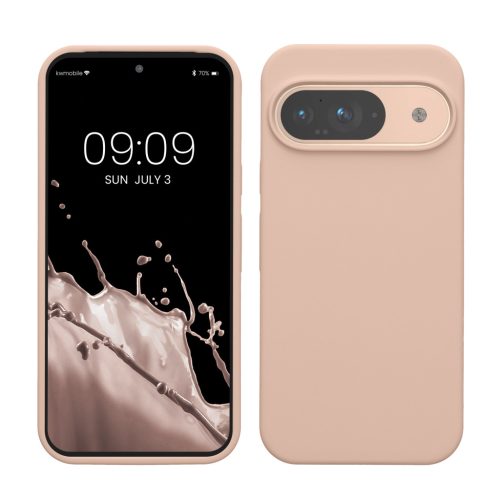 Pouzdro Kwmobile pro Google Pixel 9/Pixel 9 Pro, krémové, silikonové, KWM000020PI001C