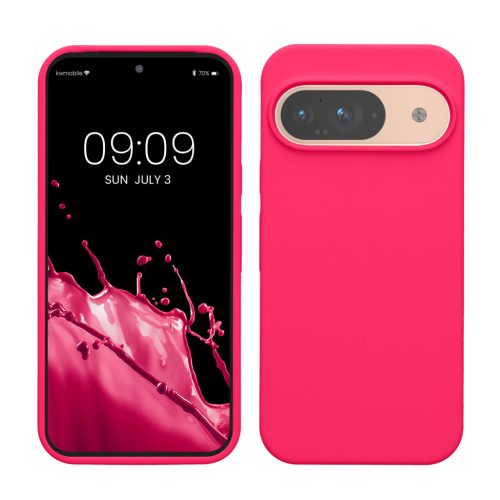 Pouzdro Kwmobile pro Google Pixel 9/Pixel 9 Pro, růžové, silikonové, KWM000020PI005C
