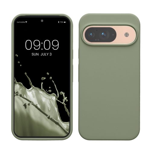 Pouzdro Kwmobile pro Google Pixel 9/Pixel 9 Pro, světle zelené, silikonové, KWM000020PI012C