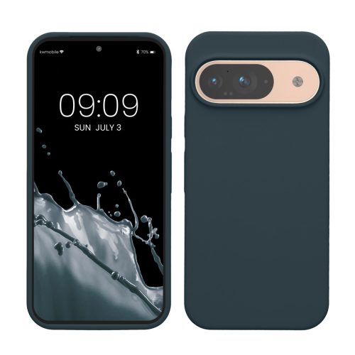 Pouzdro Kwmobile pro Google Pixel 9/Pixel 9 Pro, tmavě zelené, silikonové, KWM000020PI014C