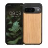 Pouzdro Kwmobile pro Google Pixel 9/Pixel 9 Pro, hnědé, dřevo/silikon, KWM000020PJ002C