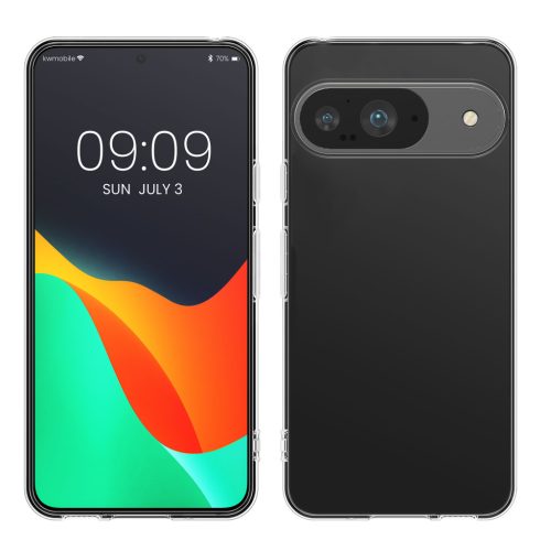 Pouzdro Kwmobile pro Google Pixel 9, průhledné, silikonové, KWM000020PK001C