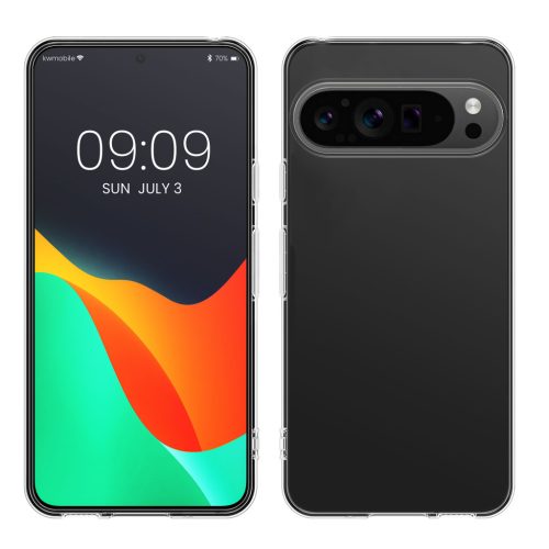 Pouzdro Kwmobile pro Google Pixel 9 Pro, průhledné, silikonové, KWM000020PL001C