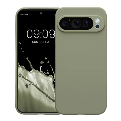Pouzdro Kwmobile pro Google Pixel 9 Pro XL, světle zelené, silikonové, KWM000020PU007C