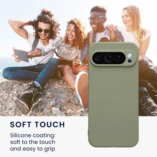 Pouzdro Kwmobile pro Google Pixel 9 Pro XL, světle zelené, silikonové, KWM000020PU007C