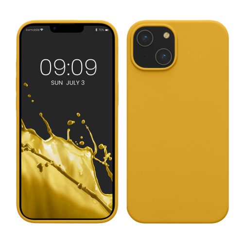 Pouzdro Kwmobile pro Apple iPhone 14, žluté, silikonové, KWM000016NI049C