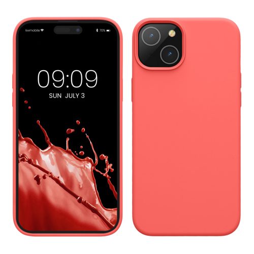 Silikonový kryt Kwmobile pro Apple iPhone 15 Plus, růžový, KWM000020CB008C