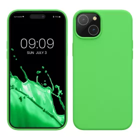   Silikonový kryt Kwmobile pro Apple iPhone 15 Plus, zelený, KWM000020CB010C