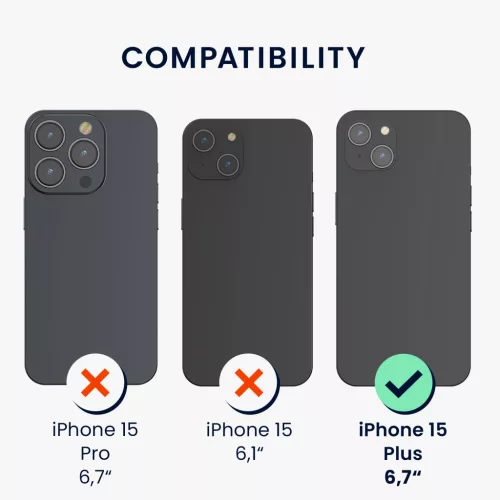 Silikonový kryt Kwmobile pro Apple iPhone 15 Plus, zelený, KWM000020CB010C