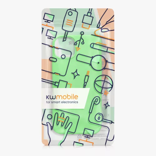 Silikonový kryt Kwmobile pro Apple iPhone 15 Plus, zelený, KWM000020CB010C