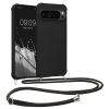 Pouzdro Kwmobile se šňůrkou na krk pro Google Pixel 9/Pixel 9 Pro, černé, silikonové, KWM000020PY001C