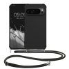 Pouzdro Kwmobile se šňůrkou na krk pro Google Pixel 9/Pixel 9 Pro, černé, silikonové, KWM000020PY001C