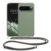 Pouzdro Kwmobile se šňůrkou na krk pro Google Pixel 9/Pixel 9 Pro, světle zelené, silikonové, KWM000020PY003C