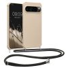 Pouzdro Kwmobile se šňůrkou na krk pro Google Pixel 9 Pro XL, krémové, silikonové, KWM000020PZ002C