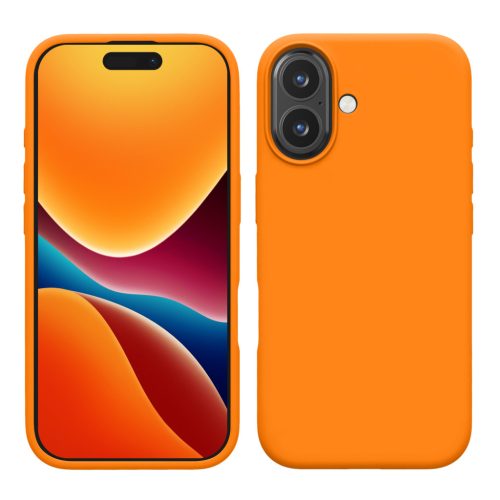 Pouzdro Kwmobile pro Apple iPhone 16, oranžové, silikonové, KWM000022TU007C