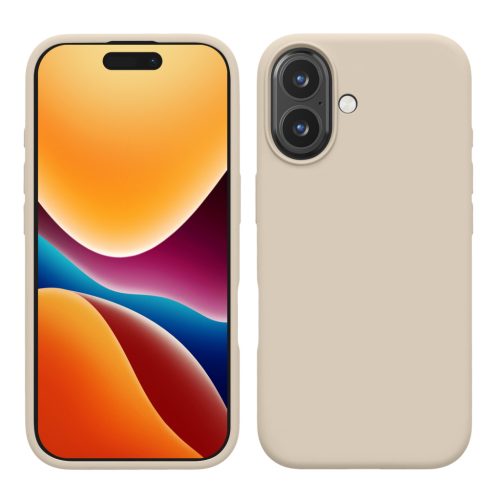 Pouzdro Kwmobile pro Apple iPhone 16, krémové, silikonové, KWM000022TU010C
