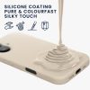 Pouzdro Kwmobile pro Apple iPhone 16, krémové, silikonové, KWM000022TU010C