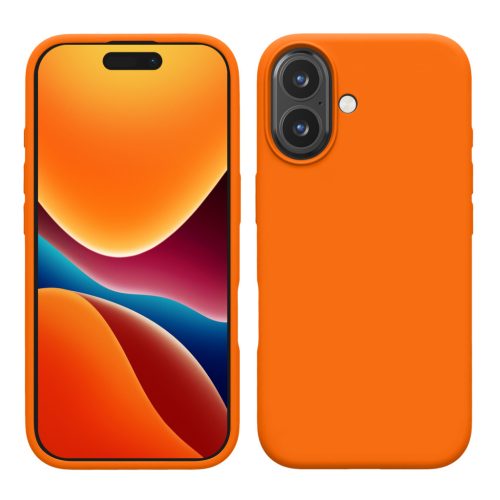 Silikonový kryt Kwmobile pro Apple iPhone 16 Plus, oranžový, KWM000022TV002C