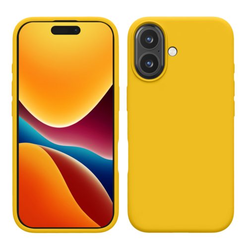 Silikonový kryt Kwmobile pro Apple iPhone 16 Plus, žlutý, KWM000022TV004C