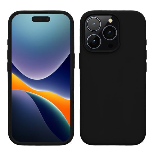 Silikonový kryt Kwmobile pro Apple iPhone 16 Pro, černý, KWM000022TW008C