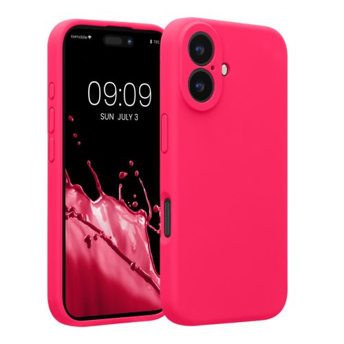 Pouzdro Kwmobile pro Apple iPhone 16, růžové, silikonové, KWM000022TY001C