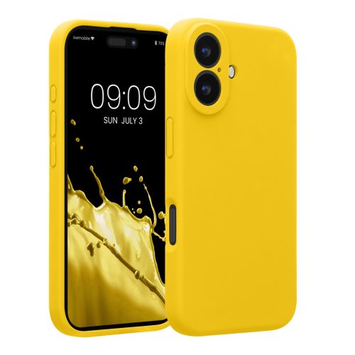 Pouzdro Kwmobile pro Apple iPhone 16, žluté, silikonové, KWM000022TY002C