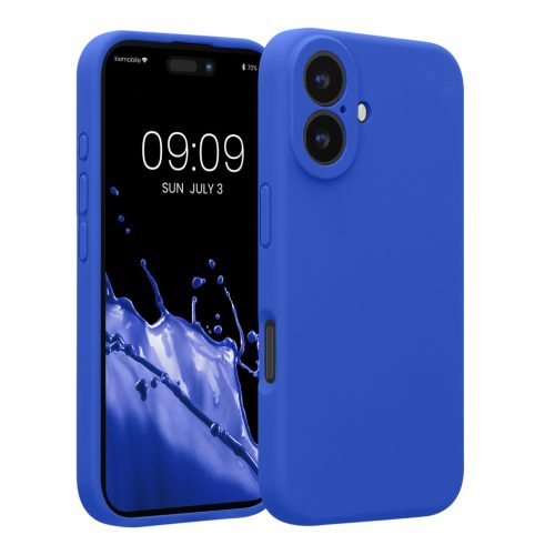 Silikonový kryt Kwmobile pro Apple iPhone 16, modrý, KWM000022TY004C