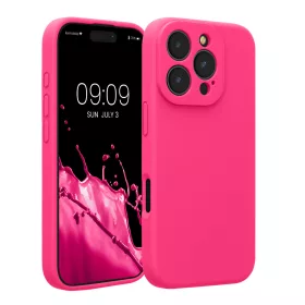   Pouzdro Kwmobile pro Apple iPhone 16 Pro, růžové, silikonové, KWM000022TZ001C