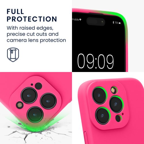 Pouzdro Kwmobile pro Apple iPhone 16 Pro, růžové, silikonové, KWM000022TZ001C