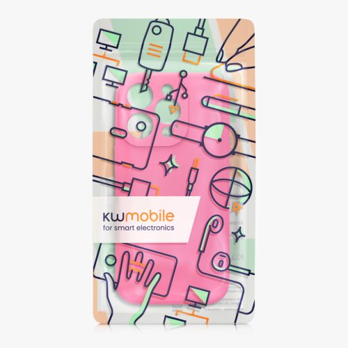 Pouzdro Kwmobile pro Apple iPhone 16 Pro, růžové, silikonové, KWM000022TZ001C