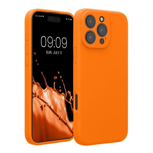 Pouzdro Kwmobile pro Apple iPhone 16 Pro Max, oranžové, silikonové, KWM000022UA005C
