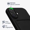 Silikonový kryt Kwmobile pro Apple iPhone 16, černý, KWM000022UF001C