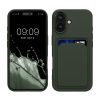 Silikonový kryt Kwmobile pro Apple iPhone 16, tmavě zelený, KWM000022UF002C