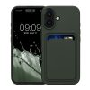 Silikonový kryt Kwmobile pro Apple iPhone 16, tmavě zelený, KWM000022UF002C