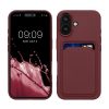 Pouzdro Kwmobile pro Apple iPhone 16, tmavě červené, silikonové, KWM000022UF006C