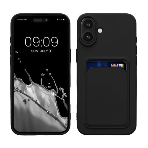 Silikonový kryt Kwmobile pro Apple iPhone 16 Plus, černý, KWM000022UG001C
