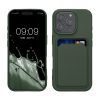 Pouzdro Kwmobile pro Apple iPhone 16 Pro, tmavě zelené, silikonové, KWM000022UH002C