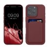 Pouzdro Kwmobile pro Apple iPhone 16 Pro, tmavě červené, silikonové, KWM000022UH006C