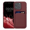 Pouzdro Kwmobile pro Apple iPhone 16 Pro, tmavě červené, silikonové, KWM000022UH006C
