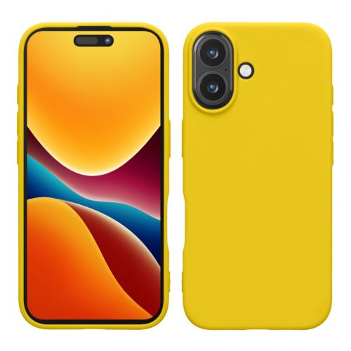 Pouzdro Kwmobile pro Apple iPhone 16, žluté, silikonové, KWM000022UJ002C