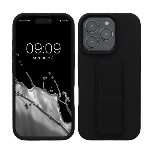 Silikonový kryt Kwmobile pro Apple iPhone 16 Pro, černý, KWM000022UN003C