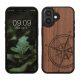 Pouzdro Kwmobile pro Apple iPhone 16, hnědé, dřevo/silikon, KWM000022US001C
