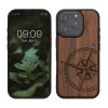 Pouzdro Kwmobile pro Apple iPhone 16 Pro, hnědé, dřevo/silikon, KWM000022UT001C