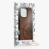 Pouzdro Kwmobile pro Apple iPhone 16 Pro Max, hnědé, dřevo/silikon, KWM000022UU001C