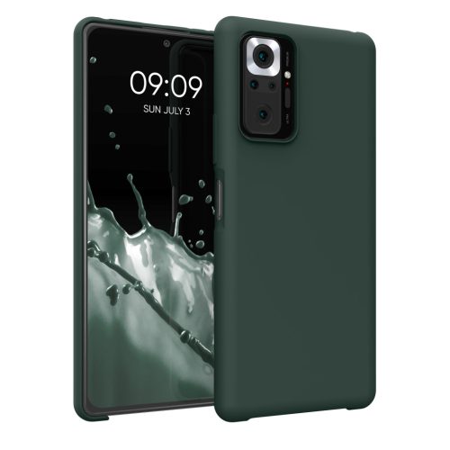 Pouzdro Kwmobile pro Xiaomi Redmi Note 10 Pro, tmavě zelené, silikonové, KWM000012OI010C